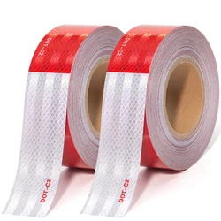 Reflective Tape Outdoor Waterproof Conspicuity Strong Adhesive Reflector Tape Warning Safety for Trailer Truck Boats Sign