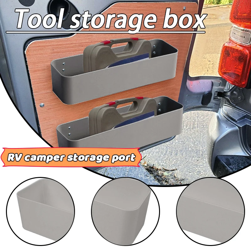 

2PCS RV Camper Van Storage Pocket Boxes For Caravan Tool Storage Van Racking Ratchet Strap Universal Fit Car Accessories