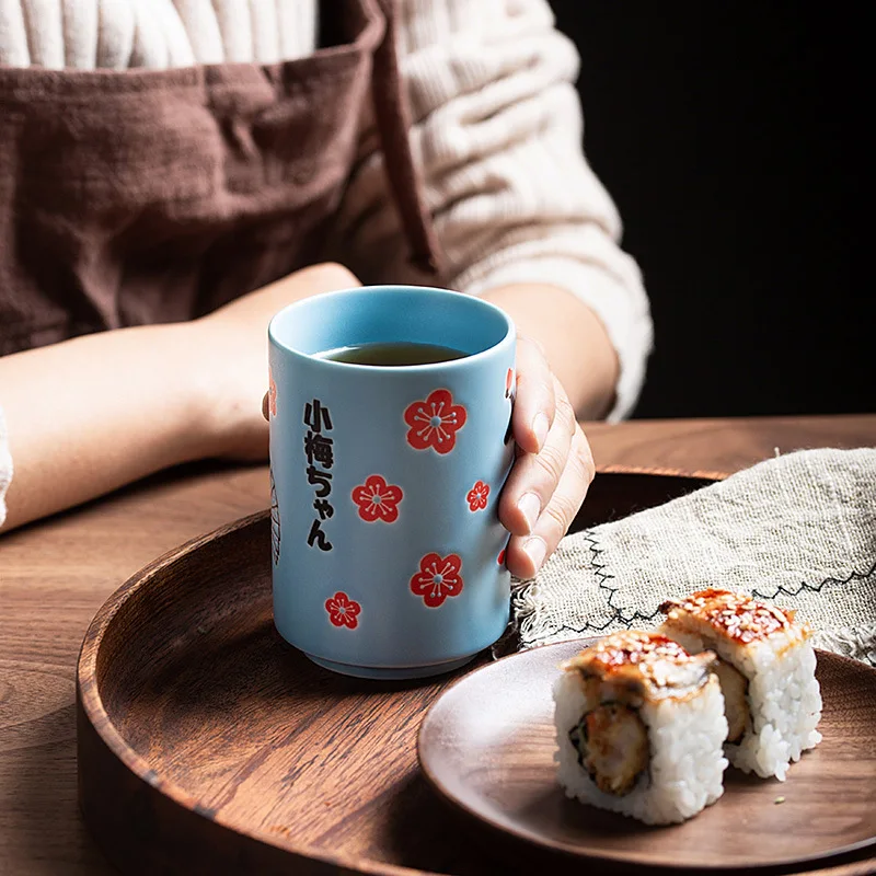 Japonês impressão cerâmica canecas 300ml chá vinho sushi saquê copo engraçado família restaurante decoração viagem presente para amigos