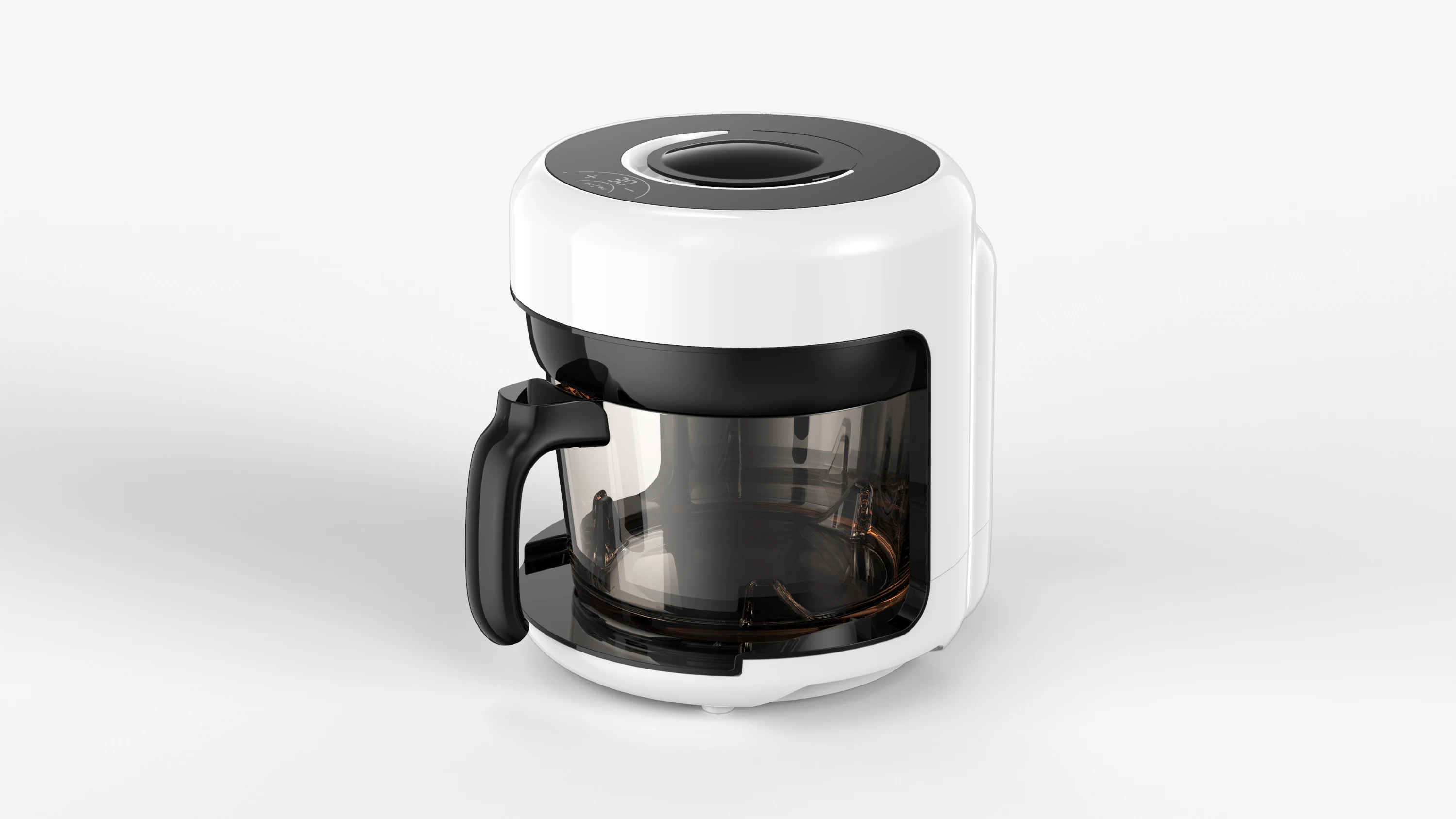 White 900W 2L PP Glass Compact