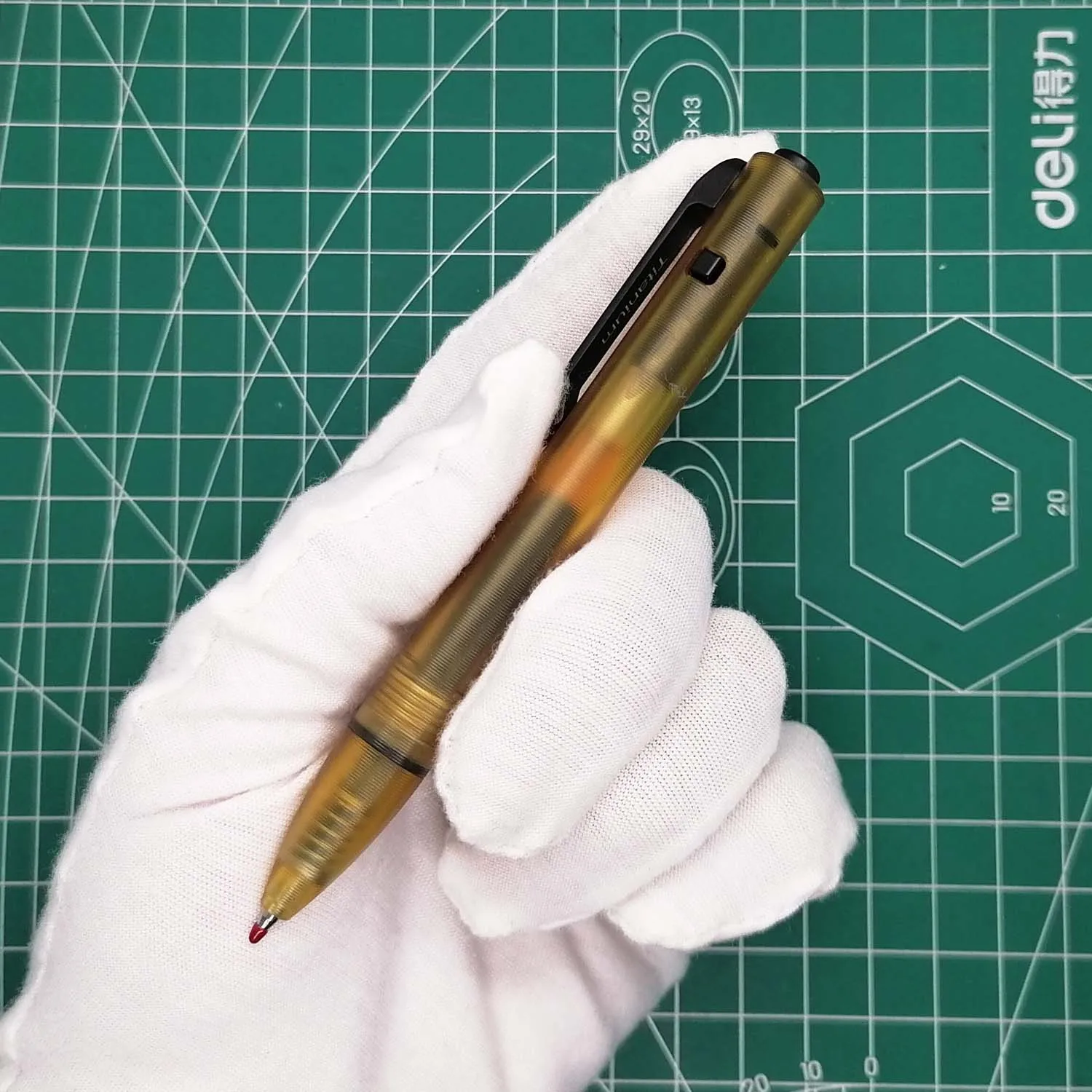 Imagem -04 - Ultem Feito Clique Pen com Titânio Clipe de Bolso Edc Pei Gel Ink Presente para Assinatura do Escritório Wring Peça