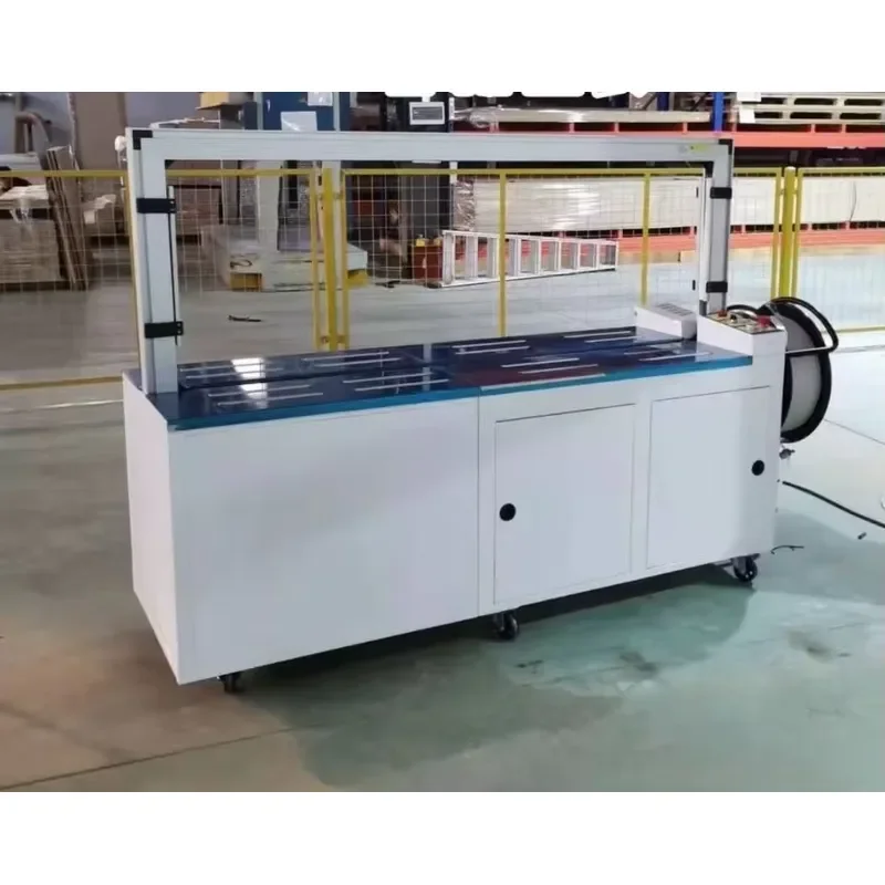 for High Platform Desktop Polyethylene Belt Strapping Machine Automatic Box Carton Strapping Machine