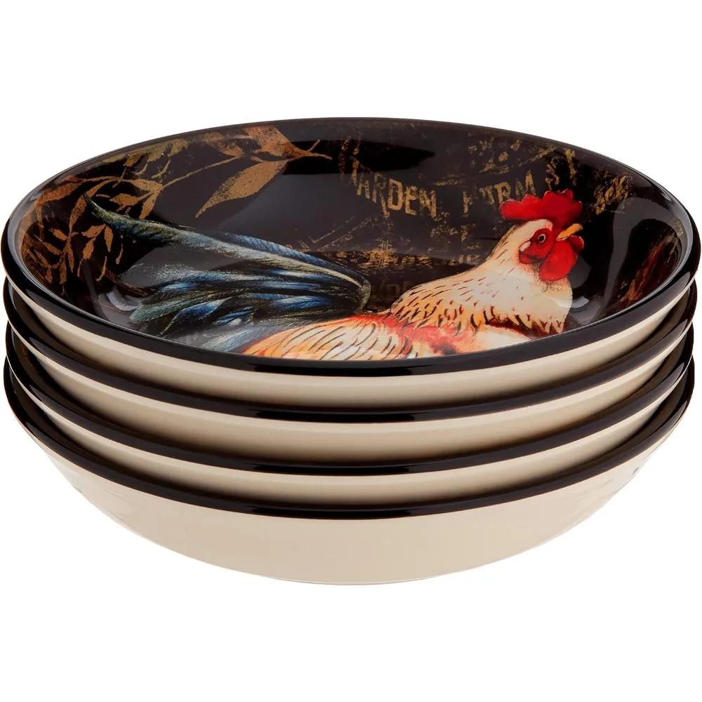 

Элегантный позолоченный набор мисок для супа и макарон в форме петуха, 4 шт., 9,25 дюйма, разные цвета