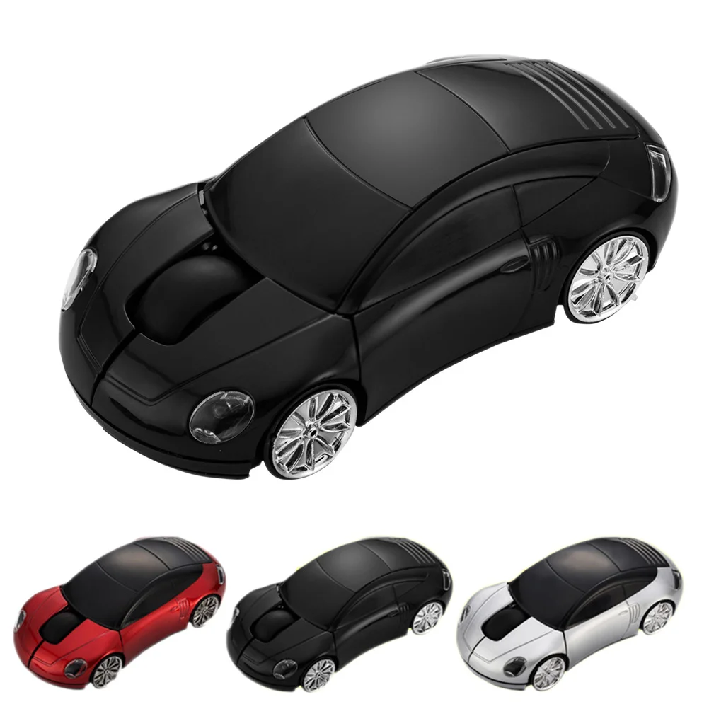 

2.4ghz 3D Car Shape Wireless Optical Mouse USB Rechargeable Gaming Mouse 1600 Dpi Silver for Pc Laptop Wireless Mice
