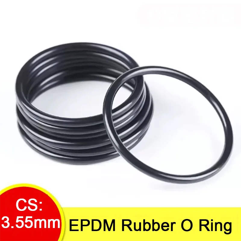 2/5/10 Pcs Black EPDM Rubber O Ring CS3.55mm ID8-218mm Oil Corrosion Resistant Sealing Washer General Machinery Pipeline Gasket