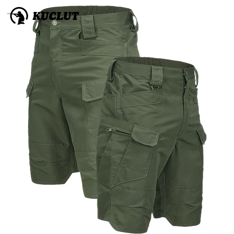 

Летние мужские тонкие шорты для спецодежды с несколькими карманами, быстросохнущие износостойкие дышащие шорты для тренировок на открытом воздухе, укороченные шорты