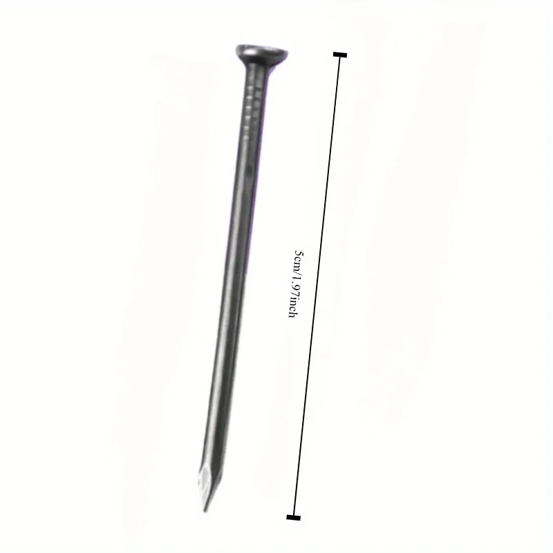 100 Pcs of 50mm Iron Nails, Cement Nails, Suitable for Construction and Decoration Carpentry