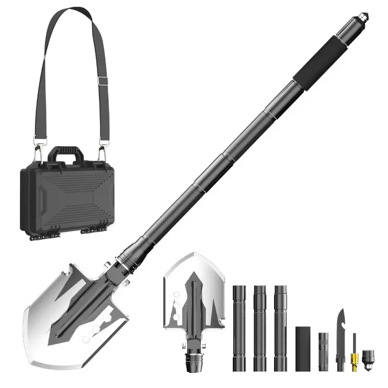 Portable Outdoor Survival Multi Tool Folding Tactical Axe Camping Shovel Set Multifunctional Gear for Hiking Emergency Kit