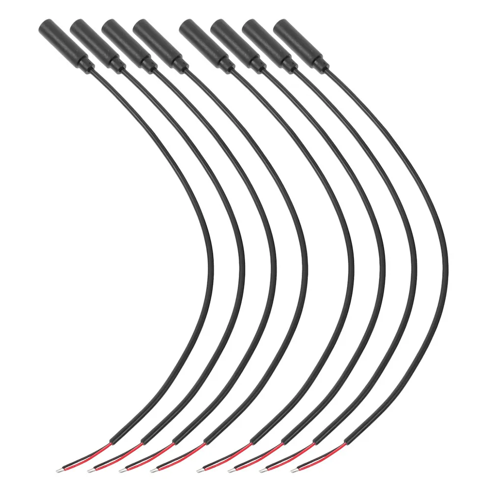 8Pcs Female Jack to Bare Wire Audio Cable 2.5mm Mono High Fidelity Sound Transmission for Speaker Headphone Microphone Cord