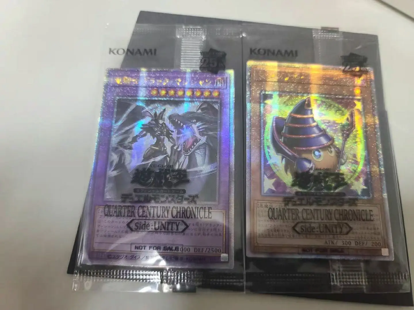 2Pcs Yugioh KONAMI Duel Monster QCCU-JAS01 JAS02 Dark Magician Magikuriboh 25th Quarter Century Japanese Collection Sealed Cards