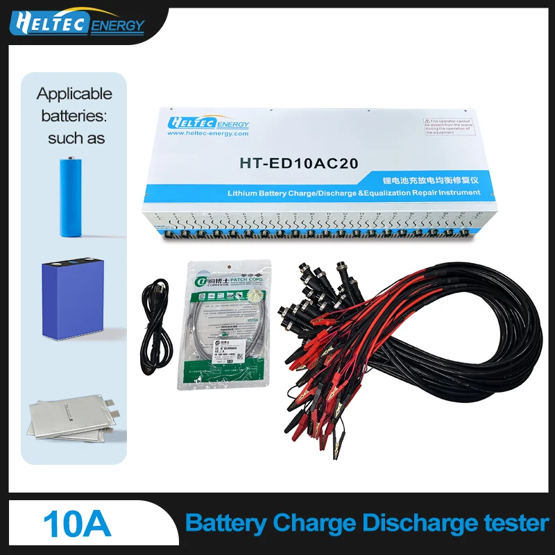 Heltec Battery Charge Discharge tester Equalizer capacity load tester 10A 20 Channel battery analyzer repair machine