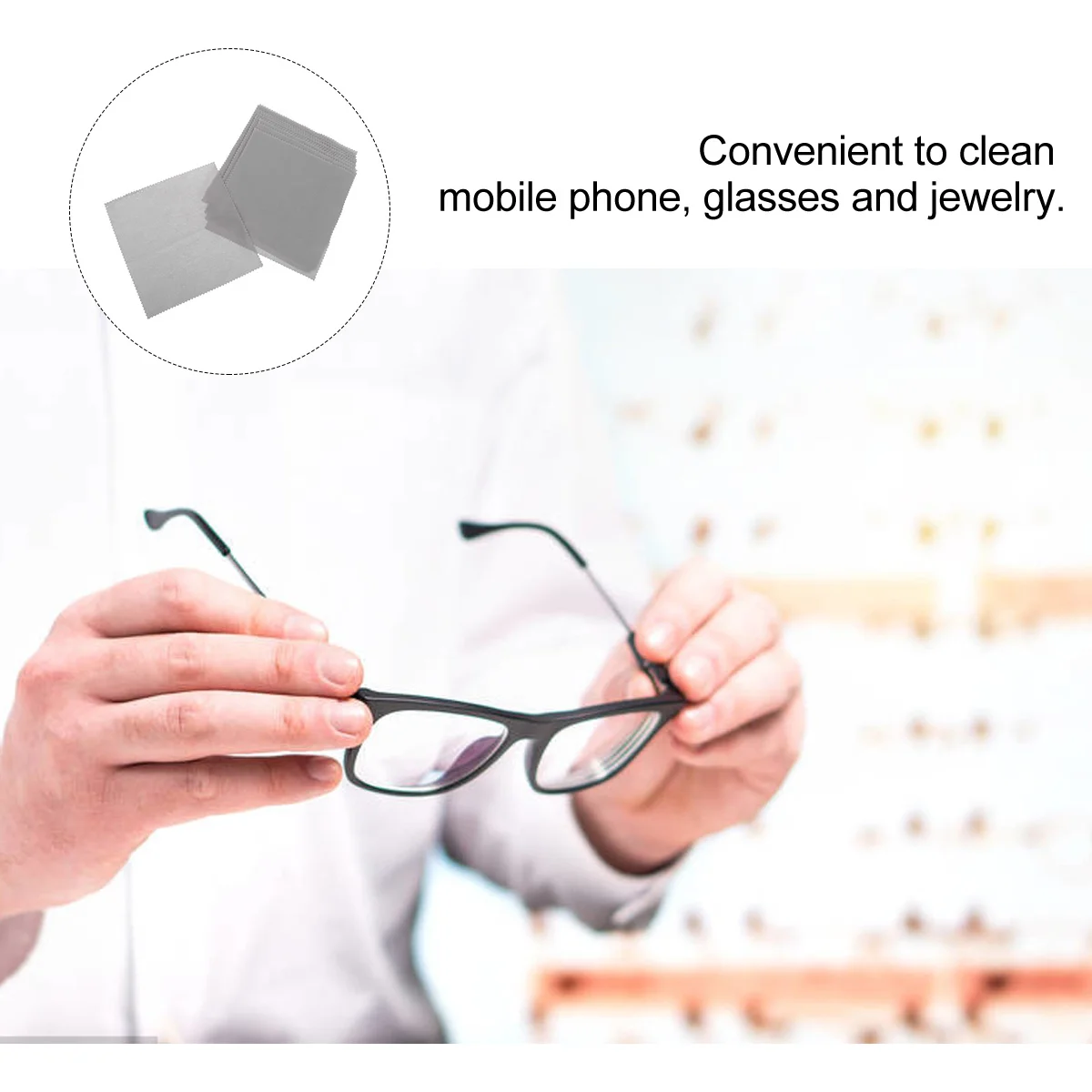 

50pcs For Glasses Lenses Mobile Phone Jewelry Wiping Cleaning Cloth Reusable Lenses Cleaning Cloth Soft Fadeless