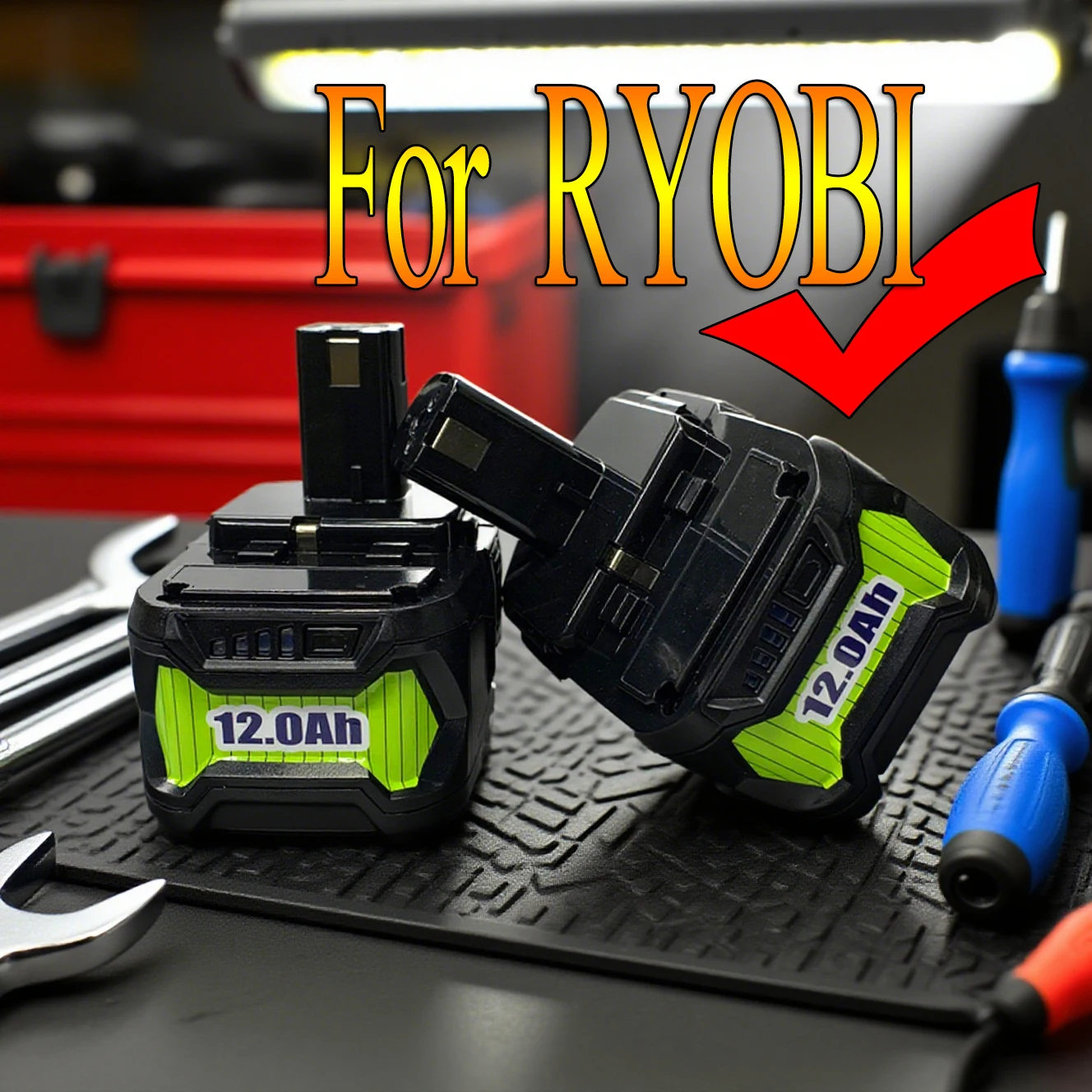 

Для электроинструментов RYOBI P108, аккумулятор 18 В One + Plus, 12 Ач, реальная емкость, без ложной маркировки P104 P107 RB18L50 RB18L20 P108