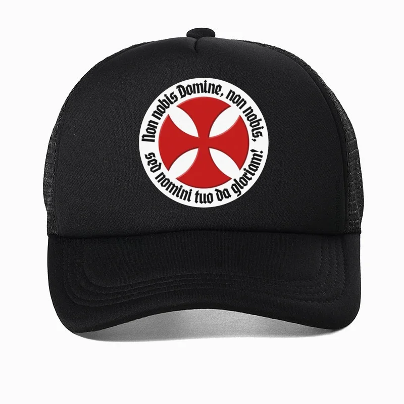 Knights Templar Iron Cross print Baseball cap Shield Knight Templar Crusade Cross hat Masonic Malta Knights Templar hats