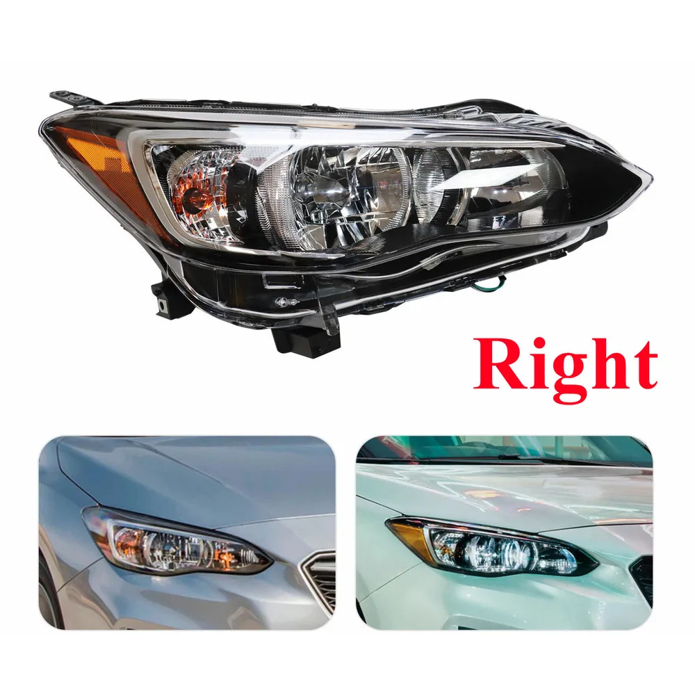 Passenger Side Halogen Headlight Durable Right Side Head Light Headlamp Fits For 2017-2020 Subaru Impreza New RH