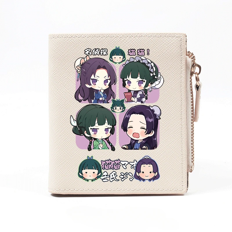 The Apothecary Diaries Wallet Anime Figure Maomao Kawaii Card Bag Short Zipper Printed Pu Leather Coin Purse Gift for Girl Women