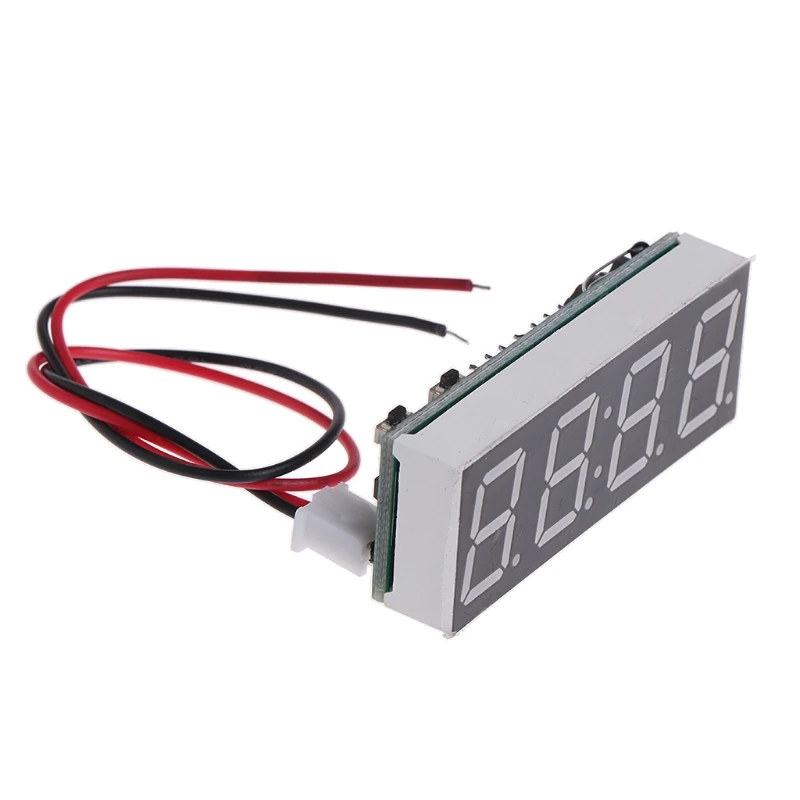 3 IN 1 Mini Car Digital Clock Thermometer Voltmeter LED Display Digital Timer Auto Interior Modification Electronic Accessories