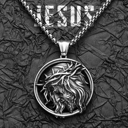 Crown of Thorns Christian Jesus Stainless Steel Men Necklaces Pendant Chain Powerful Amulet for Women Jewelry Gifts Wholesale