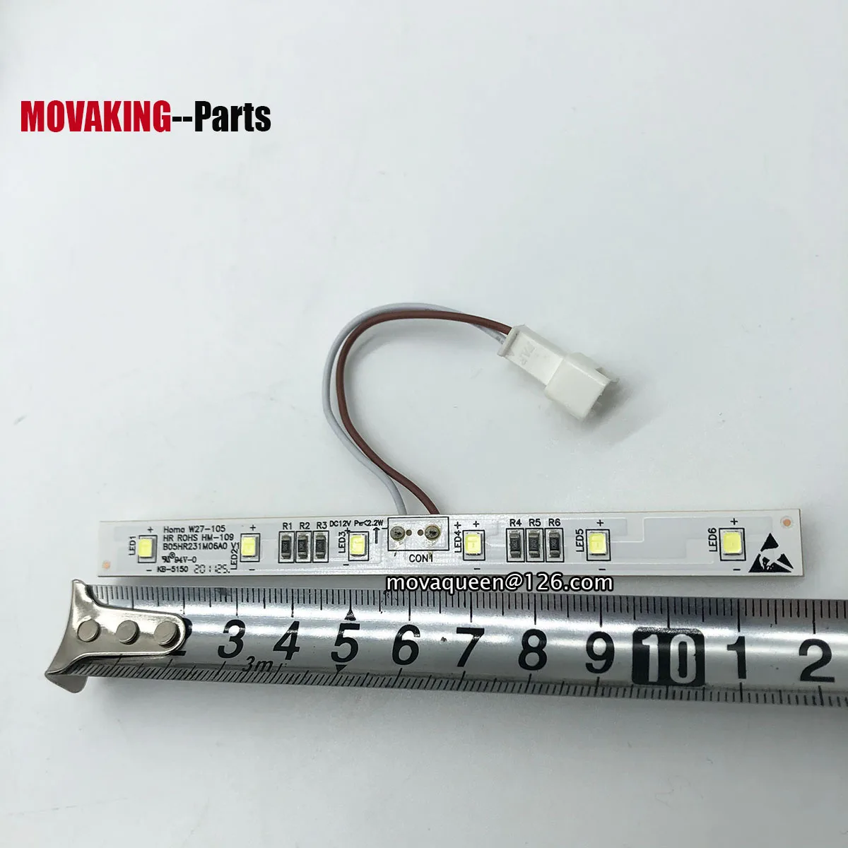 เครื่องกวนไฟ LED สำหรับทำความเย็น W27-105สำหรับเปลี่ยน Homa ตู้เย็น