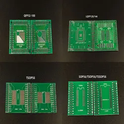 SOP56/TSOP56/TSSOP56 to LQFP128/144 QFP32-100 PCB adapter board Transfer Board DIP Pin Board Pitch Adapter universal board