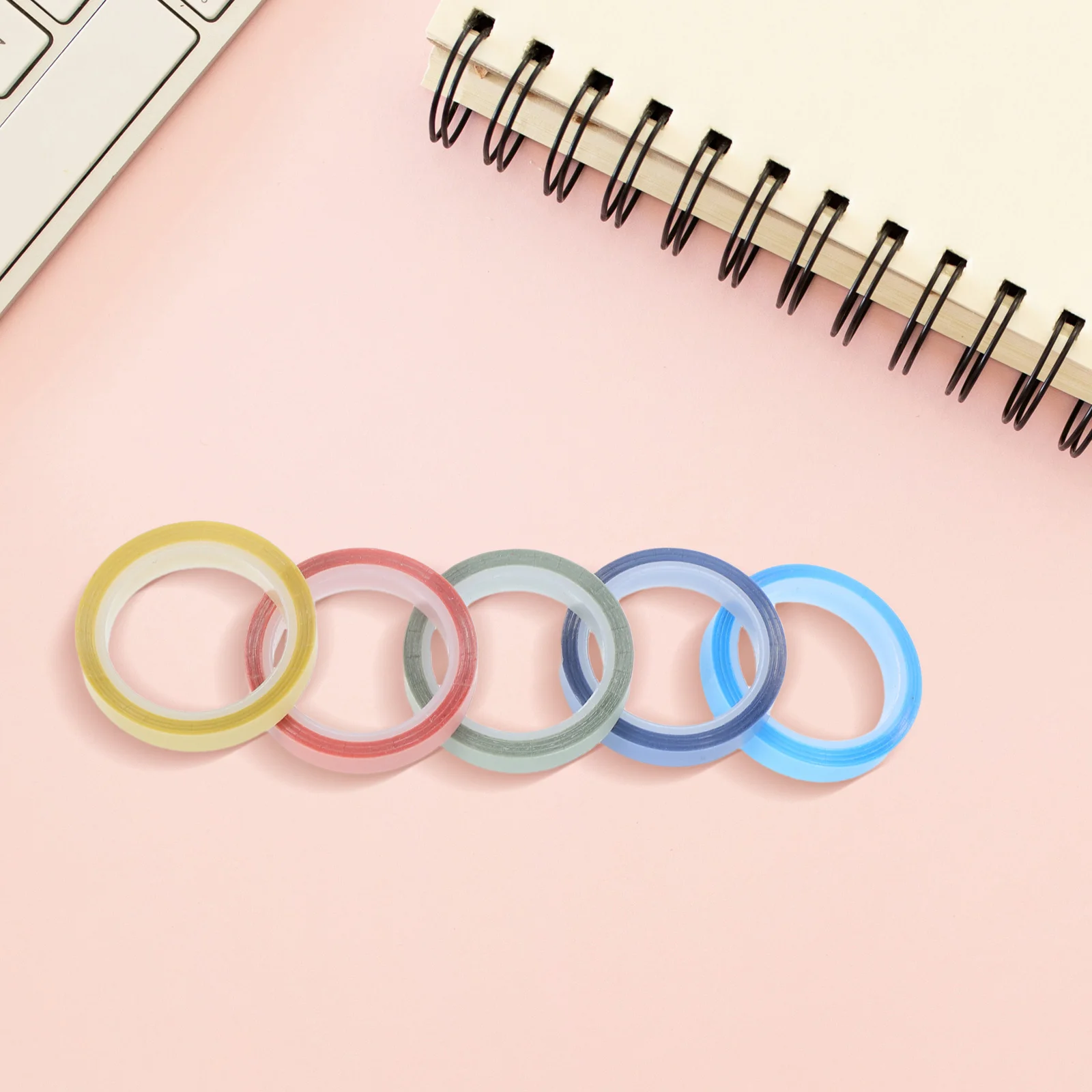 10 Rolls Clear Writable Sticky Tape Removable for Document Organization Transparent Book Annotation Page Markers