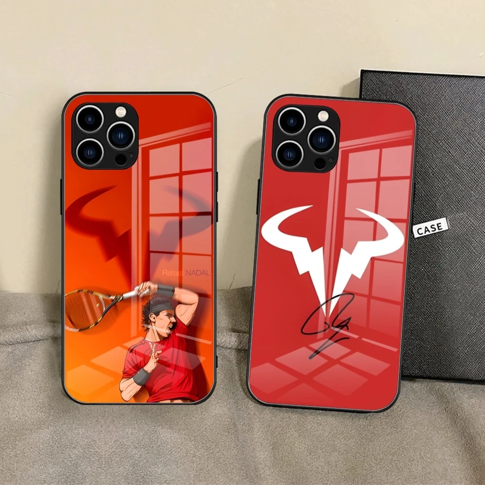 

Чехол для телефона Tennis Superstar Rafael Nadal для IPhone 15 Pro Max14 Pro 12 11 13 16 X XR XS 8 7 Plus SE, задняя крышка из закаленного стекла