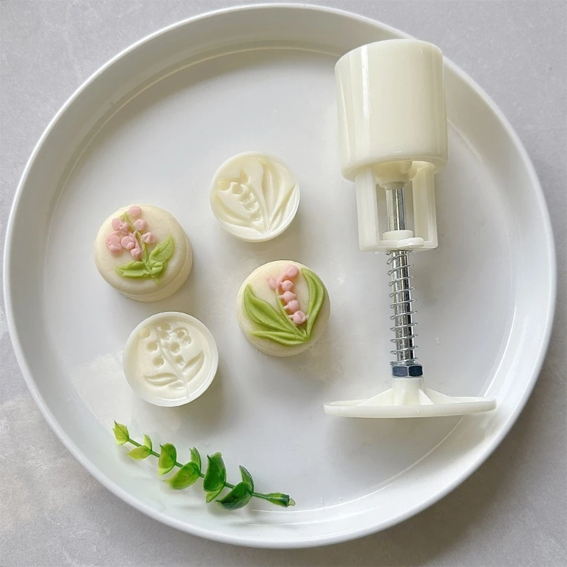 

30g Plastic Mooncakes Molds Pastrys Stamps Flower Mooncakes Hand Press Molds Decorating Set Mungs Bean Cake Moulds