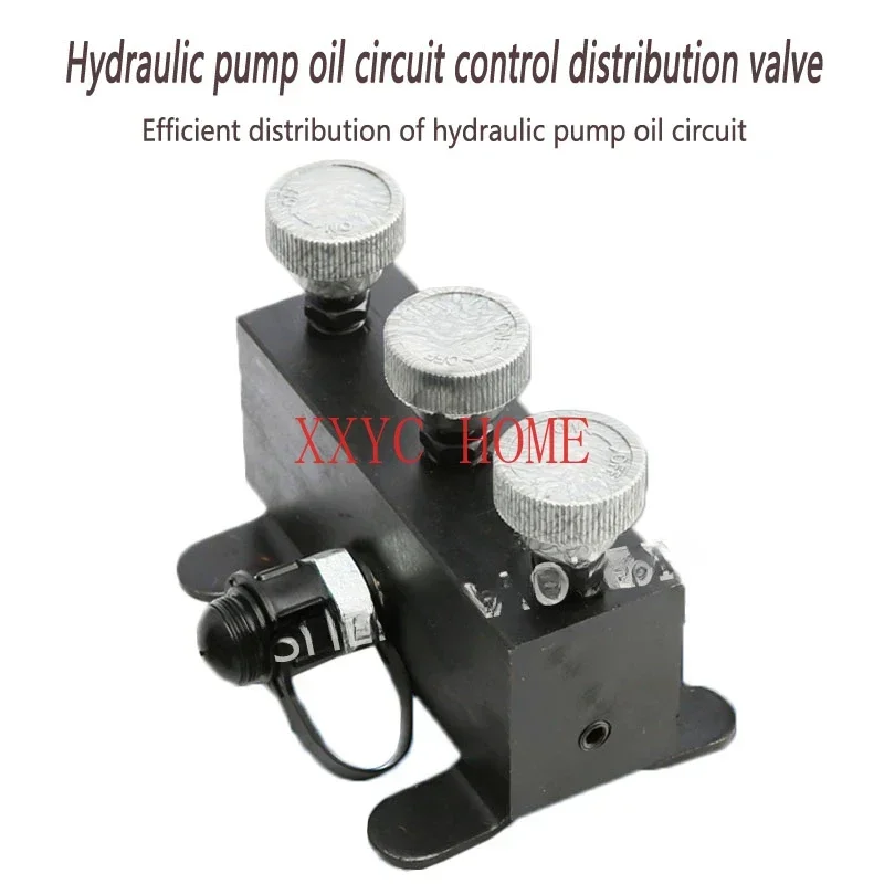 

Hydraulic high pressure three-way valve Oil circuit splitter Hydraulic pump oil circuit control distribution valve