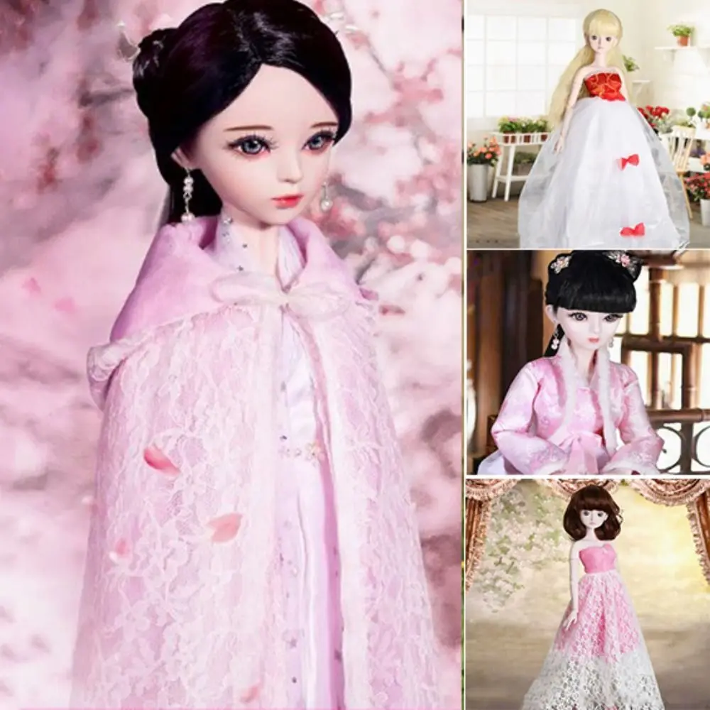 Handmade Doll Lace Dresses Clothes Fashion Dress Up Party Elegant Dresses DIY Accessories Diy Girl Toy for 1/3 Bjd 60cm Dolls