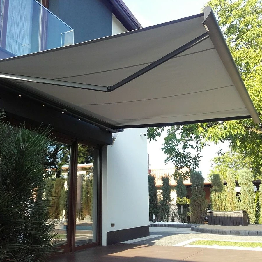 

2026 New Arrival Retractable Awnings with Wind Sensor Remote Control Waterproof Aluminum Sun Shade Canopy for Porch and Balcony