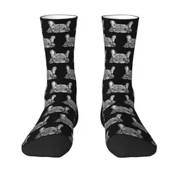 Cool French Bulldog Puppy Socks Women Men Warm 3D Print Frenchie Dog Football Sports Socks