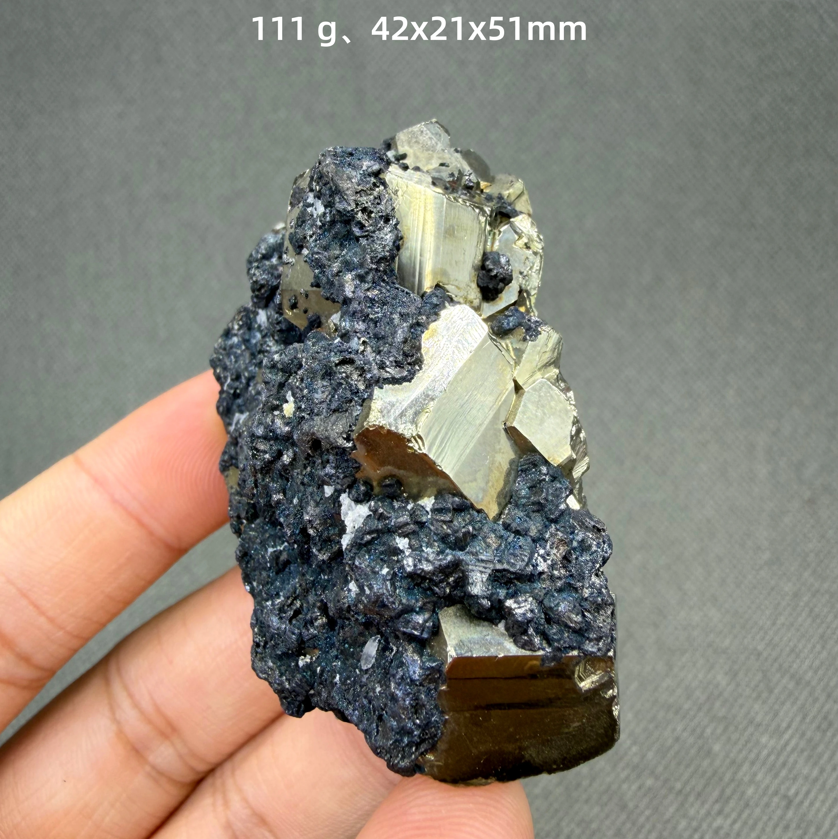 Natural Polyhedral Pyrite mineral specimen + healing quartz crystals and stones rock