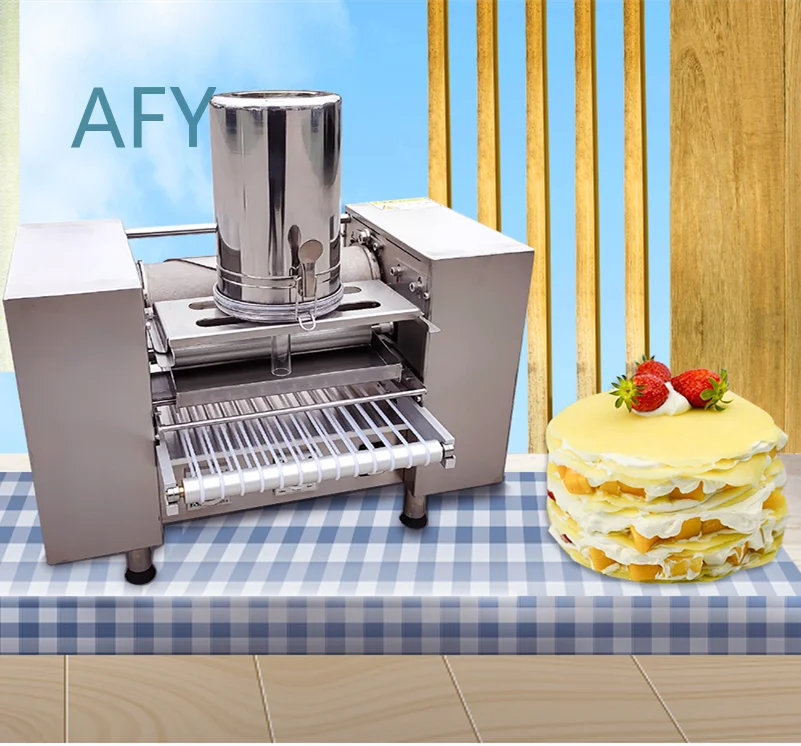 Commercial Mini Cake Machine for Mango Durian Matcha Pancake Skin Automatic Thousand Layer Crepe Maker for Birthday Cake