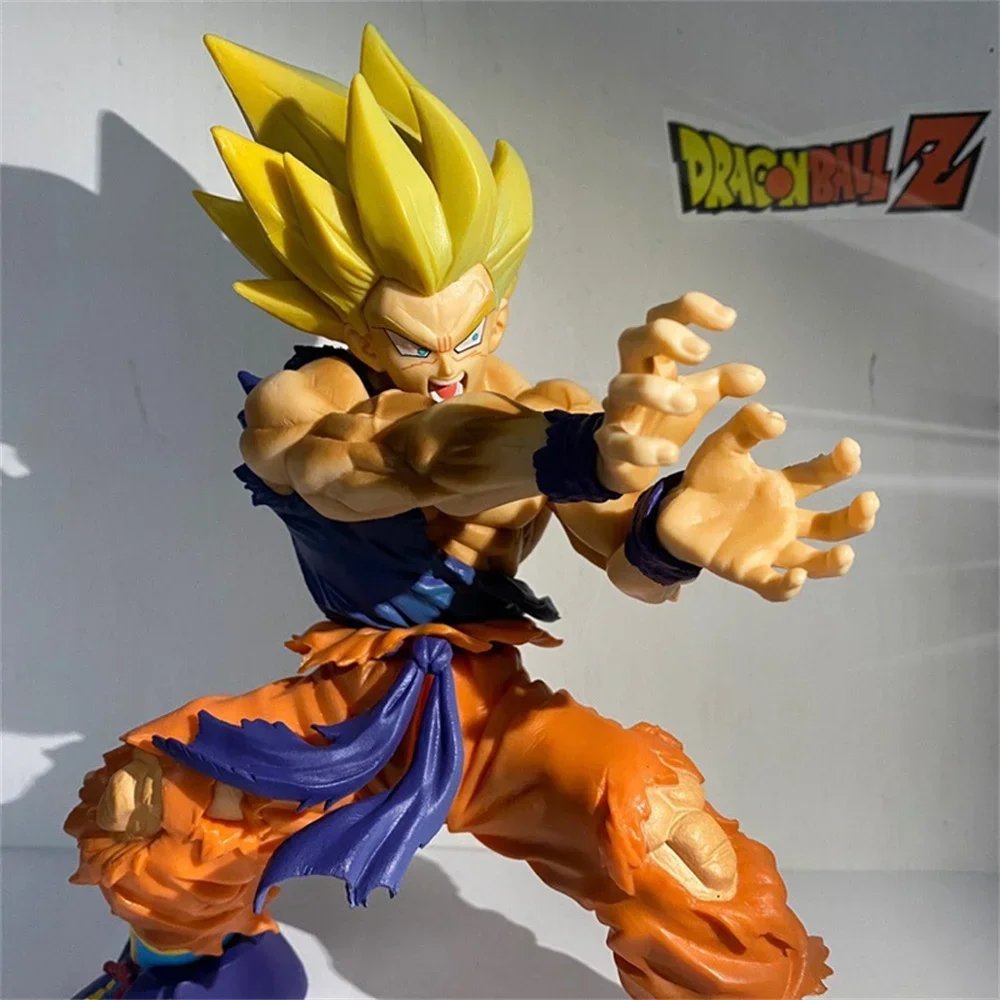 

Dragon Ball Z Goku Figure Toy 20th Anniversary Goku Super Saiyan Anime Figurines Battle Form Decoration Birthday Gift