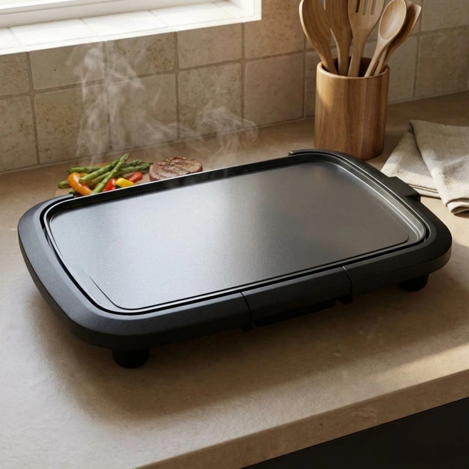 Kitchen Appliances Large - Masaüstü Izgara Tavası Geniş Pişirme Yüzeyi