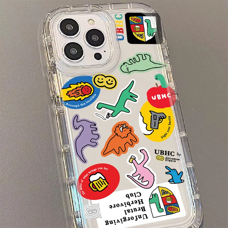 Cute Dinosaur Pattern Phone Case for Xiaomi 13T 12T 14 13 12 Pro 10 11 Lite 5G NE POCO X6 X5 X4 GT X3 NFC F3 F4 F5 F6 Pro M5S view 3