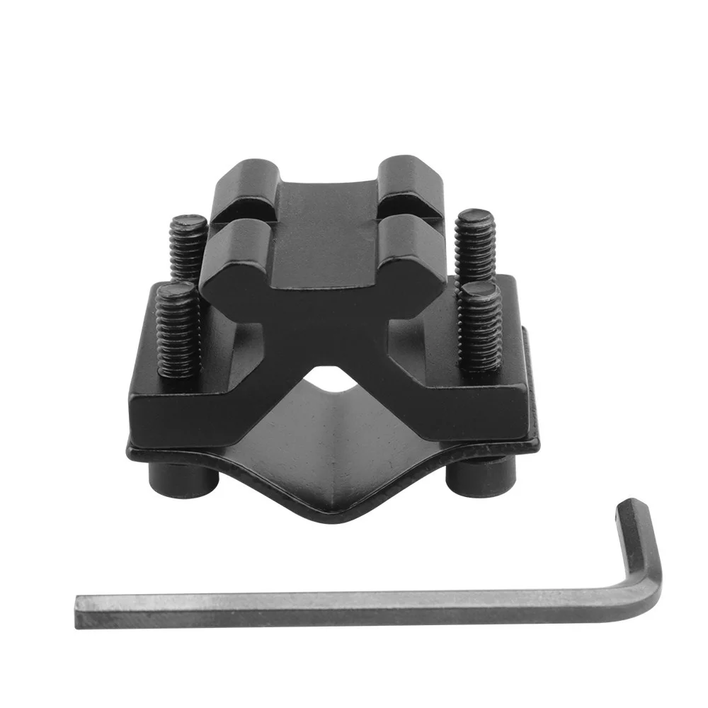 Flashlight Bracket Adjustable Bipod Adapter with Barrel Tube Mount for Picatinny Scope Sight Torch Hunting Accessori