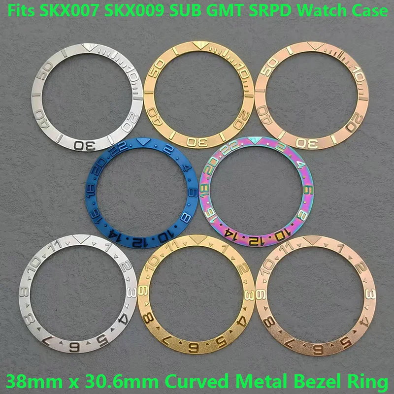 

Mod 38mmx30.6mm SKX007 Watch Bezel Insert Fits SKX007 SKX009 SKX011 SKX17 SUB Watch Case NH35 NH36 Men Watch Replace Bezel Ring