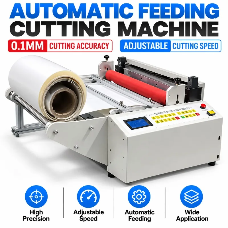Automatic Cutting Machine Roll To Sheet Cutter for Bubble Film Nonwoven Fabric PVC Film Paper Label Insulation Material