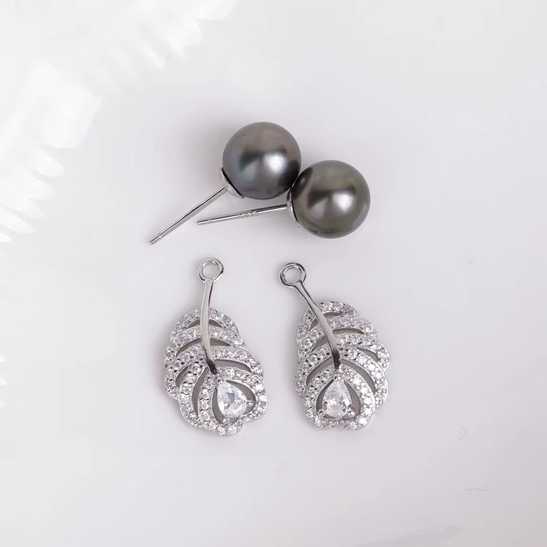 

Оптовая продажа, серьги из стерлингового серебра 925 пробы, базовые фурнитуры, крепления для ювелирных изделий, фурнитура, аксессуары для жемчуга 8-9 мм