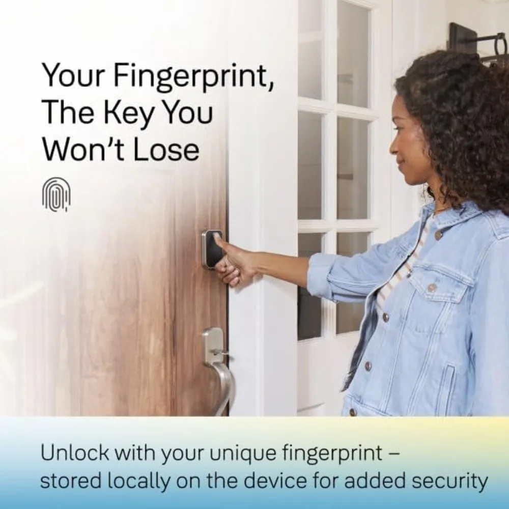 กุญแจล็อคประตูแบบสัมผัส Assure Lock 2 Touch Deadbolt สีนิกเกิลซาติน พร้อมมือจับแบบ Ridgefield และหน้าจอสัมผัสเชื่อมต่อ Wi-Fi