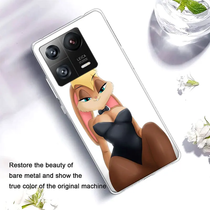 F-Fashion C-Cartoon Bugs B-Bunny Rabbit Clear Luxury For Xiaomi Poco X5 X6 Pro X4 F4 GT X3 F6 F5 F3 F2 F1 M5 M4 M3 Mi Note 10 C