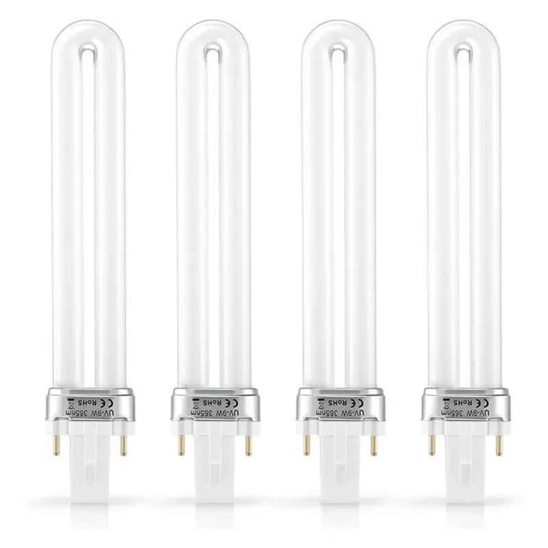 KYCOR-12 Pack Replacement Electronical 9W U-Shaped 365Nm Lamp Bulb Tube For Nail Art Dryer UV Lamp Light - Not Inductance Bulb