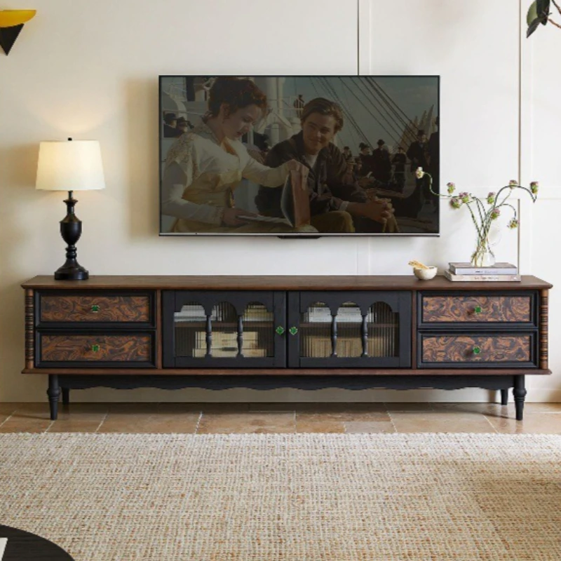 

Новая французская модель: Оригинальная тумба под телевизор с ящиками для хранения, винтажный шкаф для гостиной, мебель для дома, артикул HQ40DS