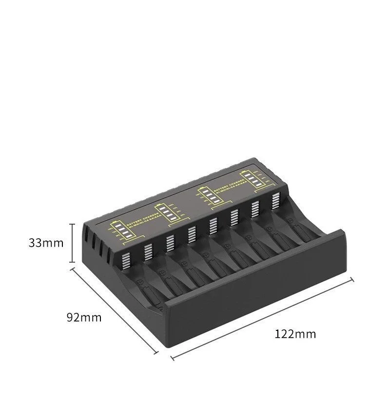 8 ports channels tanks1.2v Ni-MH and 1.2v Ni cd aa aaa Rechargeable BATTERY CHARGER