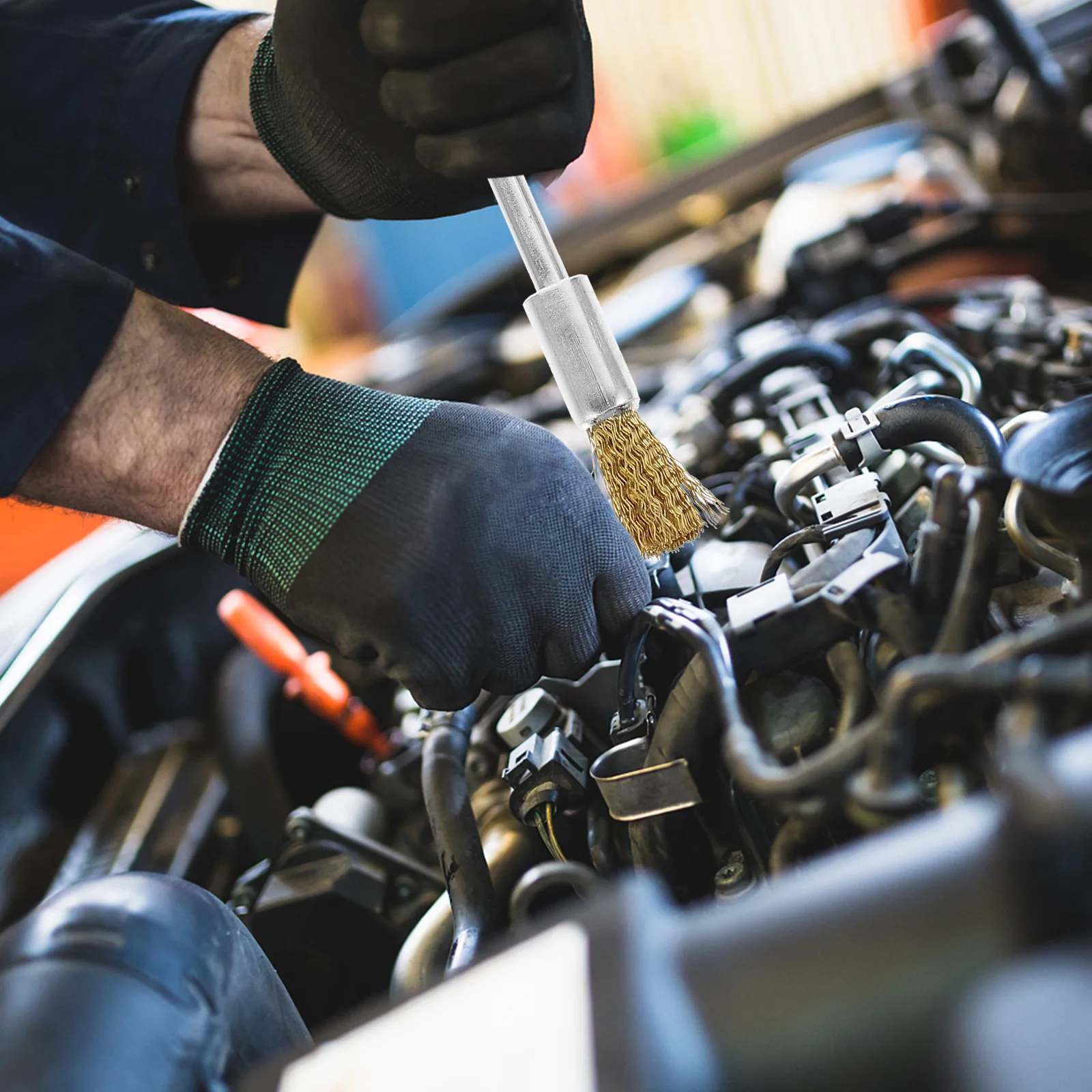 

1 set Electric Grinder Wire Brush Set 3x6x100mm Stainless Steel Copper Bristle Horsehair Pen Type for Cleaning Deburring Metal