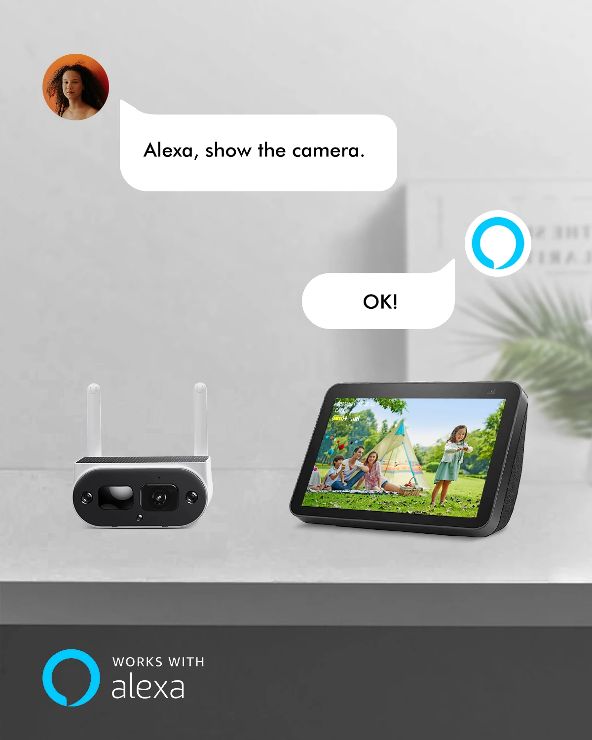 Camcamp 4MP Wifi CCTV Camera Security System Outdoor PIR Detect 8000mAh Battery Powered Video Surveillance Solar Camera Kit P2P