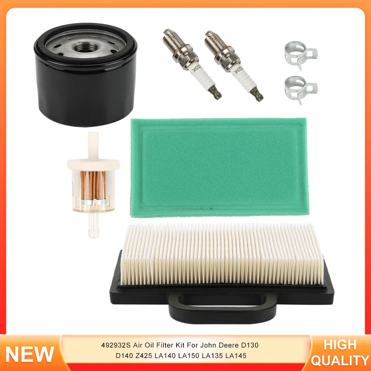 

492932S Air Oil Filter Kit For John Deere D130 D140 Z425 LA140 LA150 LA135 LA145