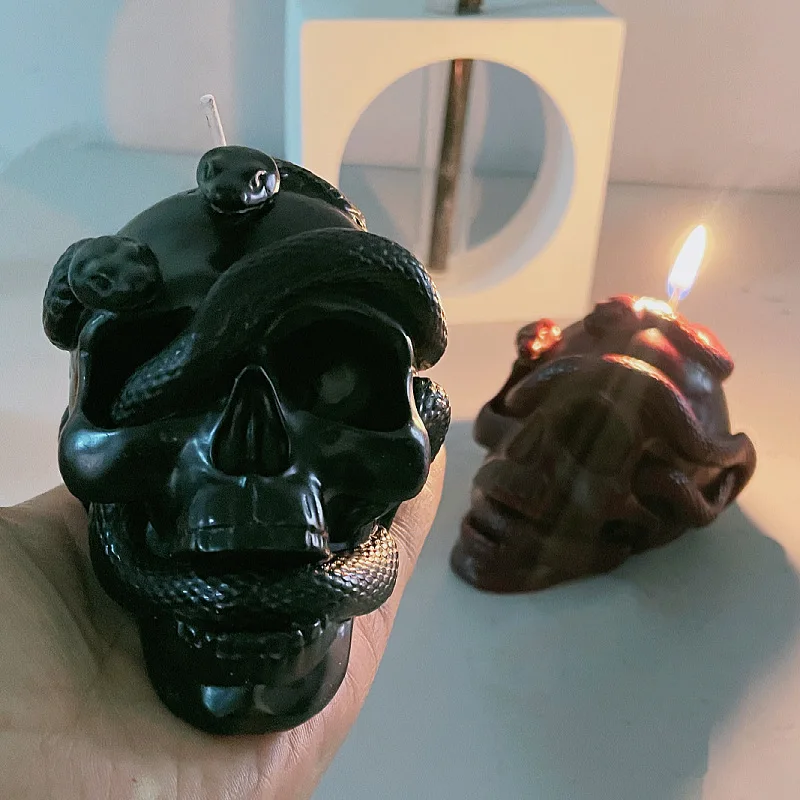 Low Temperature Candle, Drop Wax, Anti-Burning Candle, 48 ° Drop Candle. Snake Skull Flirting Items