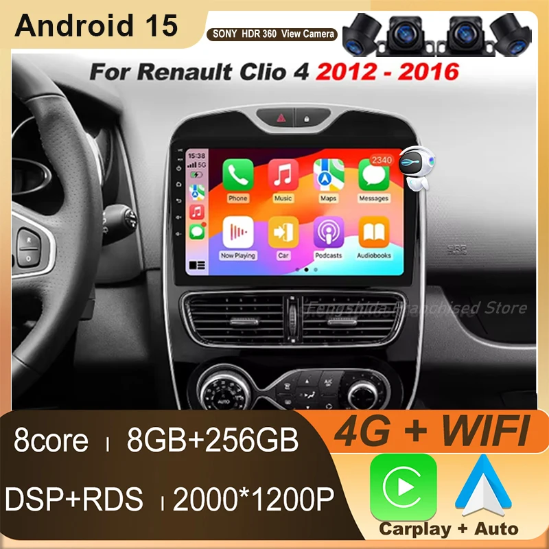 

Android Carplay Car Radio For Renault Clio 4 2012-2019 Carplay GPS Navigation Autoradio Screen Player NO 2din Stereo 5G WIFI DSP